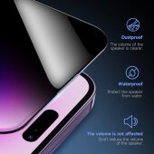 6x Blickschutz  9H Panzerglas für iPhone 16e Anti-Spy Privacy Montagehilfe Displayschutz Schutzglas Schutzfolie echtes Tempered Glass Screen-Protector