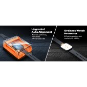 1x 24H Panzerglas für Apple Watch 4 44mm Full Curved HD KLAR mit Montagehilfe Displayschutz Schutzglas Schutzfolie Screen-Protector