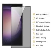 3x Blickschutz 9H Panzerglas für Samsung Galaxy S24 Ultra Full-Screen Anti-Spy Privacy Tempered Hartglas Schutzglas Displayschutz Screen-Protector