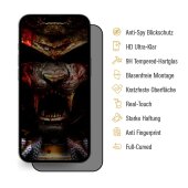 1x Blickschutz 9H Panzerglas für iPhone 15 Pro Full-Cover Anti-Spy Privacy Sichtschutz echtes Tempered Glass Schutzfolie Schutzglas Displayschutz Screen-Protector