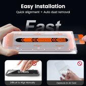5x 9H Panzerglas für Samsung Galaxy S25 Edge HD klar Auto Dust Elimination Montagehilfe Displayschutz Schutzglas Schutzfolie echtes Tempered Glass Screen-Protector