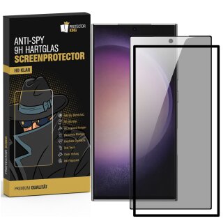 1x Blickschutz 9H Panzerglas für Samsung Galaxy S24 Ultra Full-Screen Montagehilfe Anti-Spy Displayschutz Schutzglas Tempered Glass Screen Protector