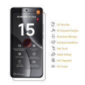 3x 9H Panzerglas für Xiaomi 15 Ultra Full-Curved HD klar echtes Tempered Glass Displayschutz Schutzglas Schutzfolie Screen-Protector