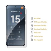 4x 9H Panzerglas für Xiaomi 15 FULL COVER matt Anti-Reflex entspiegelt echtes Tempered Glass Panzerfolie Displayschutz Schutzglas Hartglas Schutzfolie Screen-Protector