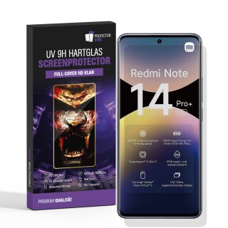 4x 9H Panzerglas für Xiaomi Redmi Note 14 Pro Plus FULL-CURVED HD KLAR UV-Liquid echtes Tempered Glass Displayschutz Schutzglas Schutzfolie Screen-Protector #1