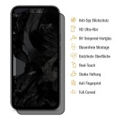 1x Blickschutz 9H Panzerglas für Google Pixel 8a Full-Cover Anti-Spy Privacy Sichtschutz echtes Tempered Glass Schutzfolie Schutzglas Displayschutz Screen-Protector