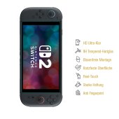 4x 9H Panzerglas für Nintendo Switch 2 HD klar echtes Tempered Glass Displayschutz Schutzglas Schutzfolie Screen-Protector