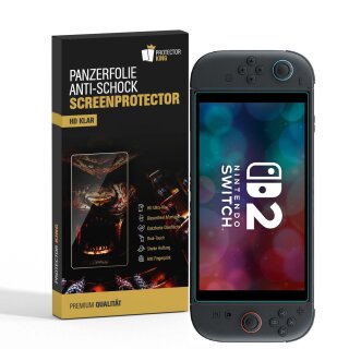 6x Panzerfolie für Nintendo-Switch 2 HD klar Anti-Shock Splitterschutz Displayschutz Schutzfolie Screen-Protector