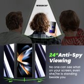 3x Blickschutz 9H Panzerglas für Samsung Galaxy S25 Ultra Full-Screen Anti-Spy Privacy Auto Staubentfernung Schutzglas Displayschutz Schutzfolie Screen-Protector