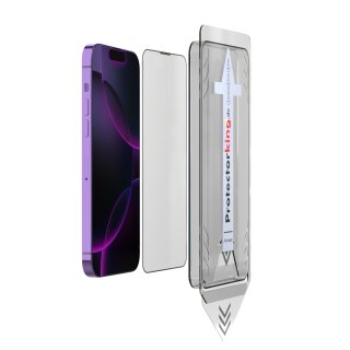 1x 9H Panzerglas für iPhone 17 Pro Full-Screen matt Anti-Reflex entspiegelt Auto Dust Elimination echtes Tempered Glass Schutzglas Displayschutz Schutzfolie Screen-Protector