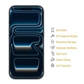 2x 9H Panzerglas für iPhone 17 matt Anti-Reflex entspiegelt echtes Tempered Glass Displayschutz Schutzglas Schutzfolie Screen-Protector