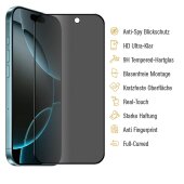 4x Blickschutz 9H Panzerglas für iPhone 17 Pro Full Screen  Anti-Spy Privacy Sichtschutz echtes Tempered Glass Schutzfolie Schutzglas Displayschutz Screen-Protector
