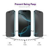 4x Blickschutz 9H Panzerglas für iPhone 17 Pro Max Full Screen  Anti-Spy Privacy Sichtschutz echtes Tempered Glass Schutzfolie Schutzglas Displayschutz Screen-Protector