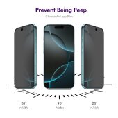 5x Blickschutz 9H Panzerglas für iPhone 17 Pro Max Full Screen  Anti-Spy Privacy Sichtschutz echtes Tempered Glass Schutzfolie Schutzglas Displayschutz Screen-Protector
