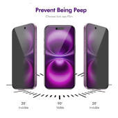 4x Blickschutz 9H Panzerglas für iPhone 17 Air Anti-Spy Privacy Sichtschutz Tempered Glass Schutzglas Displayschutz Schutzfolie Screen-Protector