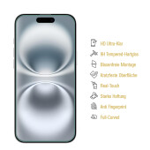 6x 9H Panzerglas für iPhone 17 3D A++ Full-Screen Tempered Glass Displayschutz Screen-Protector