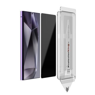 3x Blickschutz 9H Panzerglas für Samsung Galaxy S24 Ultra PRIVACY ANTI-SPY Staubfreie Installation echtes Tempered Glass Panzerhartglas Schutzglas Displayschutz Schutzfolie