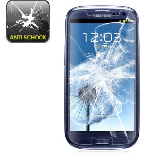 2x Panzerfolie für Samsung Galaxy S3 ANTI-SCHOCK Displayschutzfolie HD KLAR