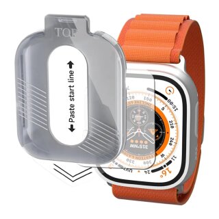 2x 9H Panzerglas für Apple Watch Ultra 3 49mm HD klar Montagehilfe Tempered Hartglas Displayschutz Schutzglas Screen-Protector