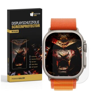 2x Displayschutz für Apple Watch Ultra 3 49mm HD klar Schutzfolie Screen-Protector