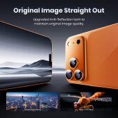 2x Kameraschutzglas für iPhone 17 Pro HD klar Orange Aluminium Tempered Glas Linse Kamerafolie
