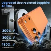 4x Kameraschutzglas für iPhone 17 Pro Silber Aluminium Tempered Glas Linse Kamerafolie