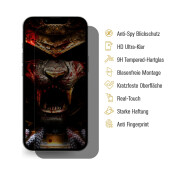 2x Blickschutz 9H Panzerglas für iPhone 17e Anti-Spy Sichtschutz echtes Tempered Glass Schutzfolie Schutzglas Displayschutz Screen-Protector