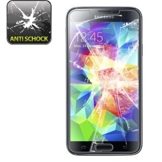 4x Panzerfolie für Samsung Galaxy S5 ANTI-SCHOCK Displayschutzfolie HD FOLIE KLAR