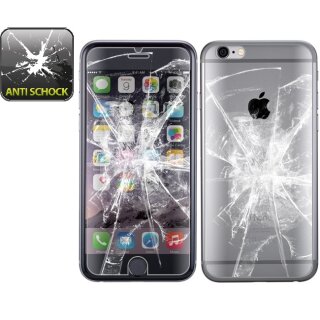 2x 9H Nano-Glass für iPhone 6 6S Plus 3D KLAR Anti-Shock Anti-Bruch Anti-Stoß Anti-Schmutz Panzernanoglas Displayschutz Schutzfolie Panzerfolie Panzerglas Screen-Protector