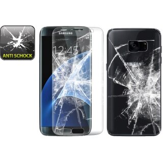 2x Panzerfolie für Samsung Galaxy S7 FULL-COVER Displayschutzfolie HD KLAR F/B