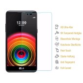 1x 9H Hartglasfolie für LG X Power Panzerfolie Displayglas Schutzglas HD Ultra KLAR Panzerglas Schutzfolie