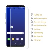 1x 9H Hartglas für Samsung Galaxy S8 Plus FULL CURVED Schutzglas Schutzfolie KLAR Panzerglas Panzerfolie Displayglas Tempered Glasfolie Sicherheitsglas Echtglas