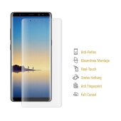 2x Displayfolie für Samsung Galaxy Note 8 FULL COVER Displaychutzfolie MATT