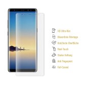 6x 9H Nano-Glass für Samsung Galaxy Note 8 FULL COVER 3D KLAR Anti-Shock Anti-Bruch Anti-Stoß Anti-Schmutz Panzernanoglas Displayschutz Schutzfolie Panzerfolie Panzerglas Screen-Protector