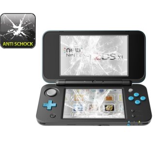 4x Panzerfolie für Nintendo New 2DS XL ANTI-SCHOCK Displayschutzfolie ULTRA KLAR