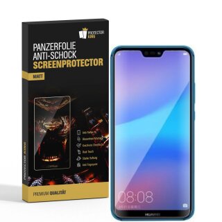 4x Panzerfolie für Huawei P20 Lite ANTI-SCHOCK Displayfolie Schutzfolie MATT