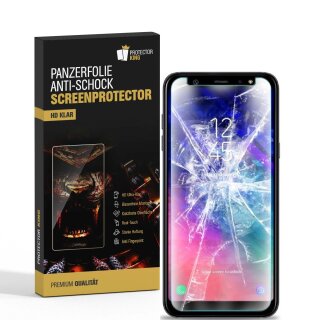 6x 9H Nano-Glass für Samsung Galaxy A6 3D KLAR Anti-Shock Anti-Bruch Anti-Stoß Anti-Schmutz Panzernanoglas Displayschutz Schutzfolie Panzerfolie Panzerglas Screen-Protector