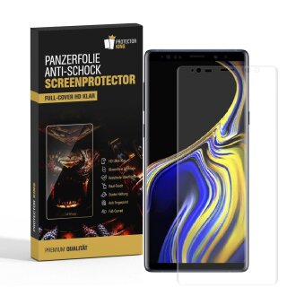 1x 9H Nano-Glass für Samsung Galaxy Note 9 FULL CURVED  3D KLAR Anti-Shock Anti-Bruch Anti-Stoß Anti-Schmutz Panzernanoglas Displayschutz Schutzfolie Panzerfolie Panzerglas Screen-Protector