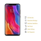 3x Panzerfolie für Xiaomi Mi 8 ANTI-SCHOCK Displayschutzfolie HD ULTRA KLAR