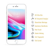 1x 9H Hartglasfolie für iPhone 8 FULL COVER 3D Panzerfolie Displayschutzfolie WS