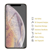 4x 9H Hartglas für iPhone XS Max Panzerfolie Displayschutz Schutzglas MATT Panzerglas Schutzfolie Anti Reflex Entspiegelt