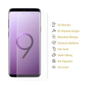 4x 9H Hartglas für Samsung Galaxy S9 FULL CURVED Displayschutz Panzerfolie KLAR Schutzglas Panzerglas Schutzfolie Displayglas Glasfolie