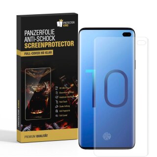 1x 9H Nano-Glass für Samsung Galaxy S10 Plus FULL CURVED 3D KLAR Anti-Shock Anti-Bruch Anti-Stoß Anti-Schmutz Panzernanoglas Displayschutz Schutzfolie Panzerfolie Panzerglas Screen-Protector
