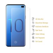 4x 9H Nano-Glass für Samsung Galaxy S10 Plus FULL CURVED 3D KLAR Anti-Shock Anti-Bruch Anti-Stoß Anti-Schmutz Panzernanoglas Displayschutz Schutzfolie Panzerfolie Panzerglas Screen-Protector