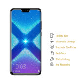 3x Panzerfolie für Huawei Honor 8X ANTI-SCHOCK Displayschutzfolie HD KLAR