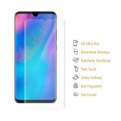 4x Panzerfolie für Huawei P30 Pro FULL CURVED ANTI-SHOCK Displayschutzfolie KLAR Schutzfolie ANTI-SHOCK, ANTI-KRATZ, ANTI-STOß, ANTI-BRUCH PET KUNSTSTOFF