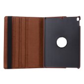 Schutzhülle für iPad Pro 10.5 Tablet Hülle Schutz Tasche Case Cover Braun 360 Grad drehbar Rotation Bumper