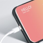 Schutzhülle für iPhone 8 Gardient Glashülle Cover Case Hülle Tasche Bumper Rot