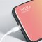 Schutzhülle für iPhone 8 Gardient Glashülle Cover Case Hülle Tasche Bumper Rot