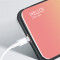 Schutzhülle für iPhone 8 Gardient Glashülle Cover Case Hülle Tasche Bumper Weiß